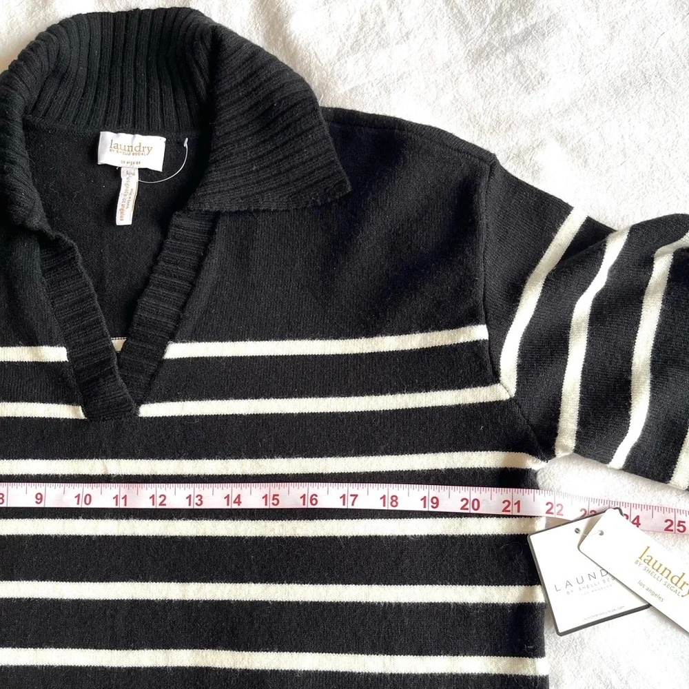NWT Laundry By Shelli Legal Polo Sweater Academia Oversized Preppy, Size L - Picture 9 of 14